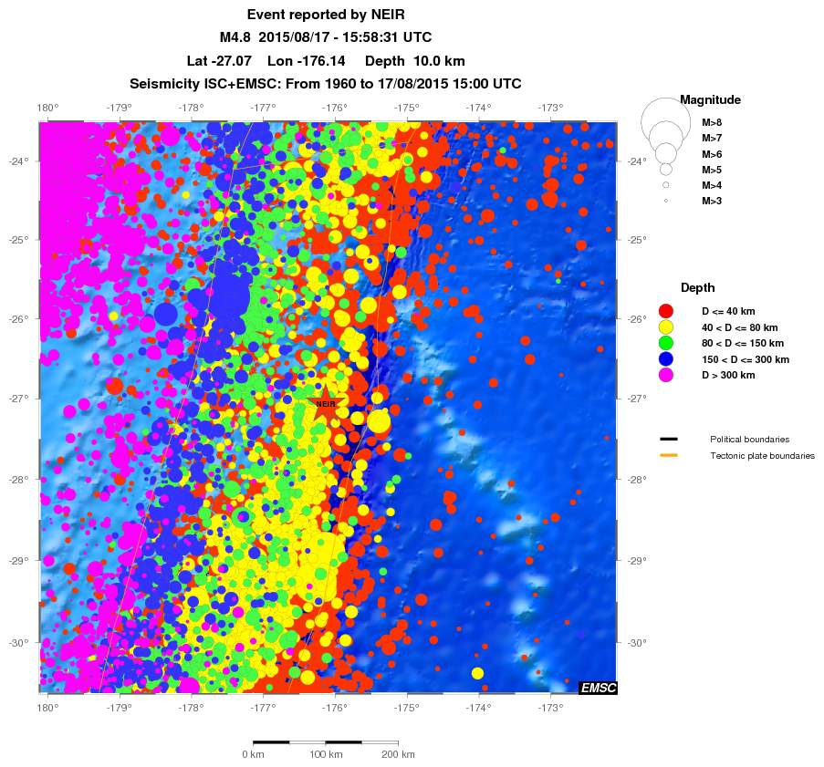regional historical seismicity