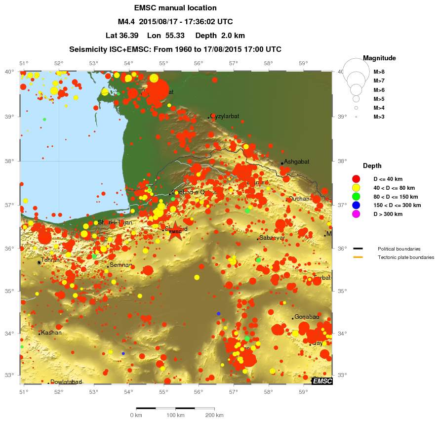 regional historical seismicity