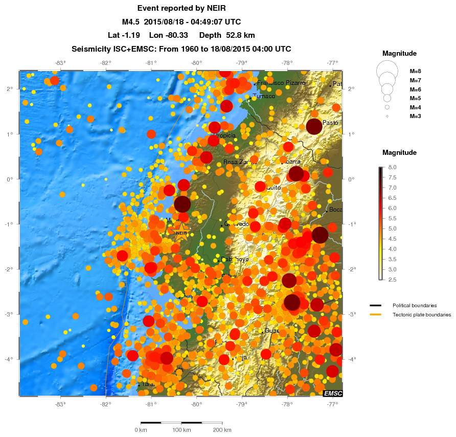 regional magnitude historical seismicity