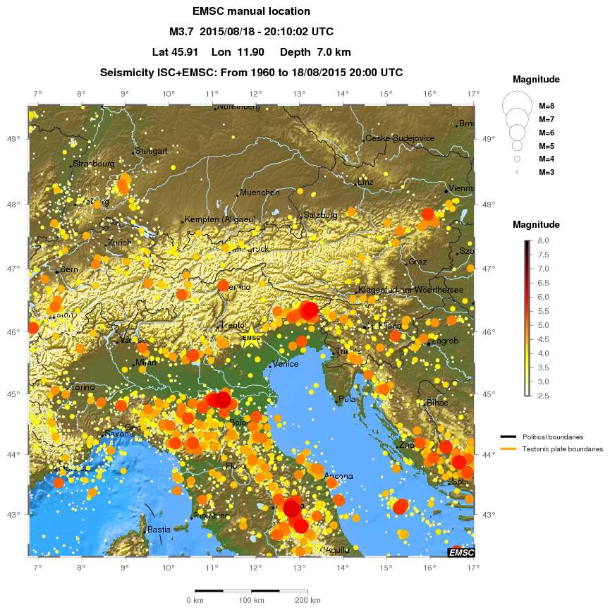regional magnitude historical seismicity