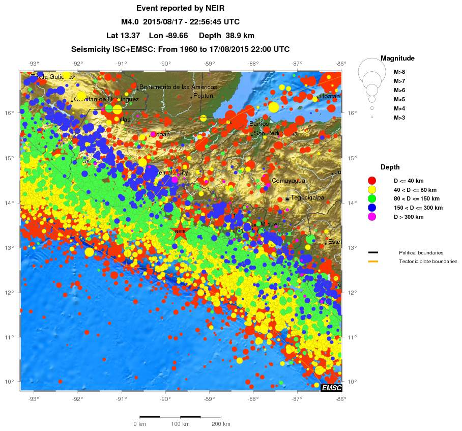 regional historical seismicity