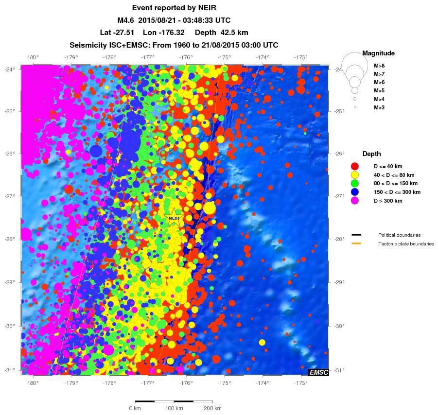 regional historical seismicity