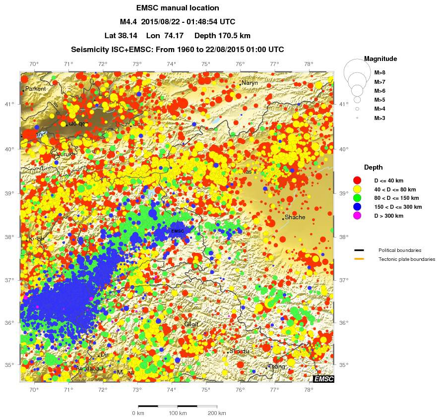 regional historical seismicity