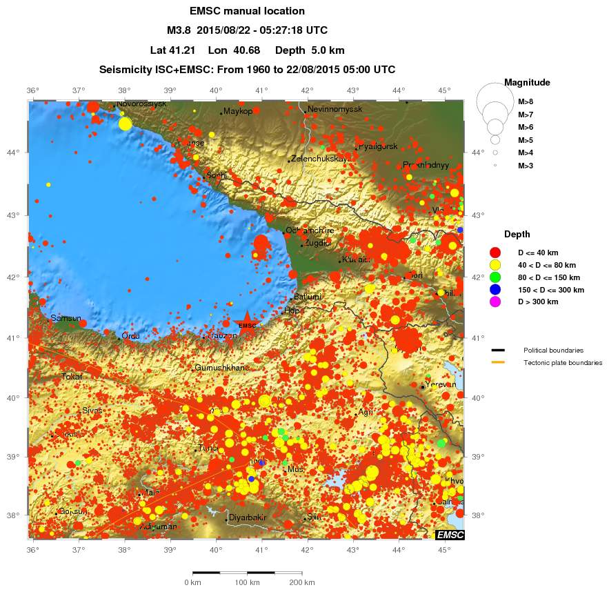 regional historical seismicity