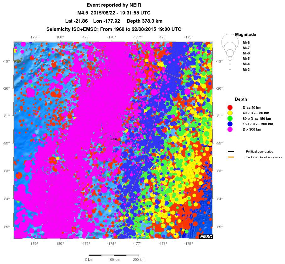 regional historical seismicity