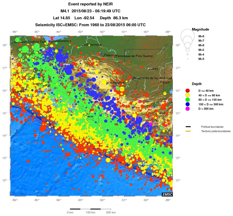 regional historical seismicity