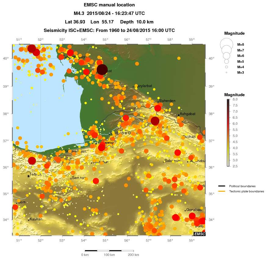regional magnitude historical seismicity