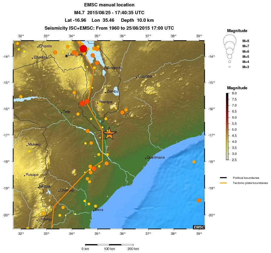 regional magnitude historical seismicity