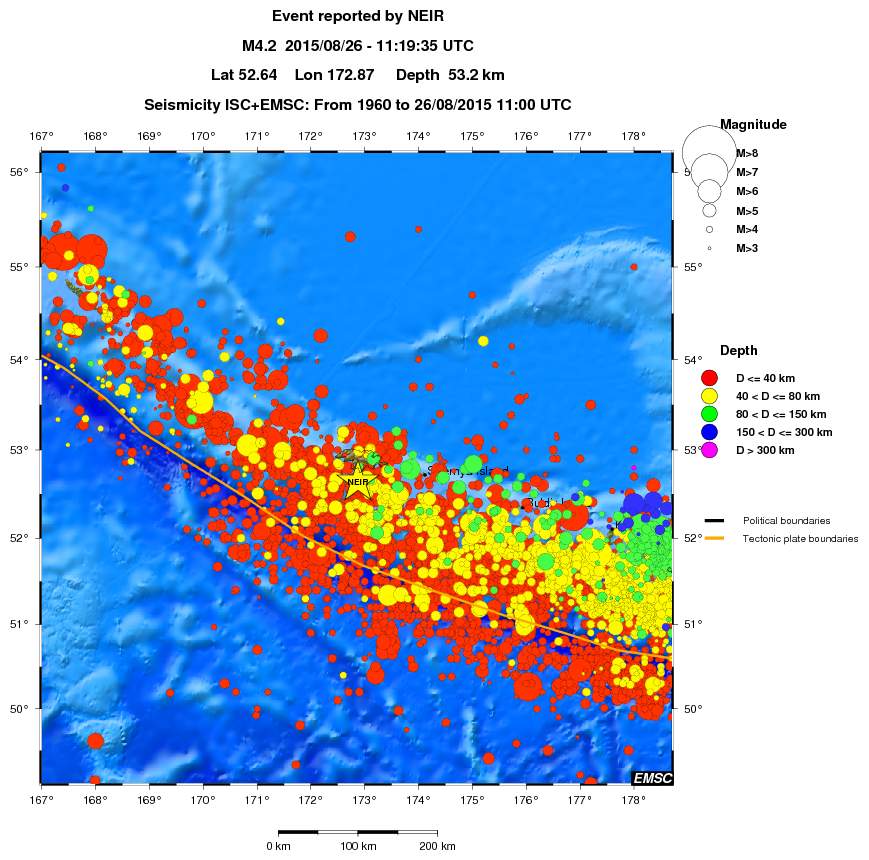 regional historical seismicity