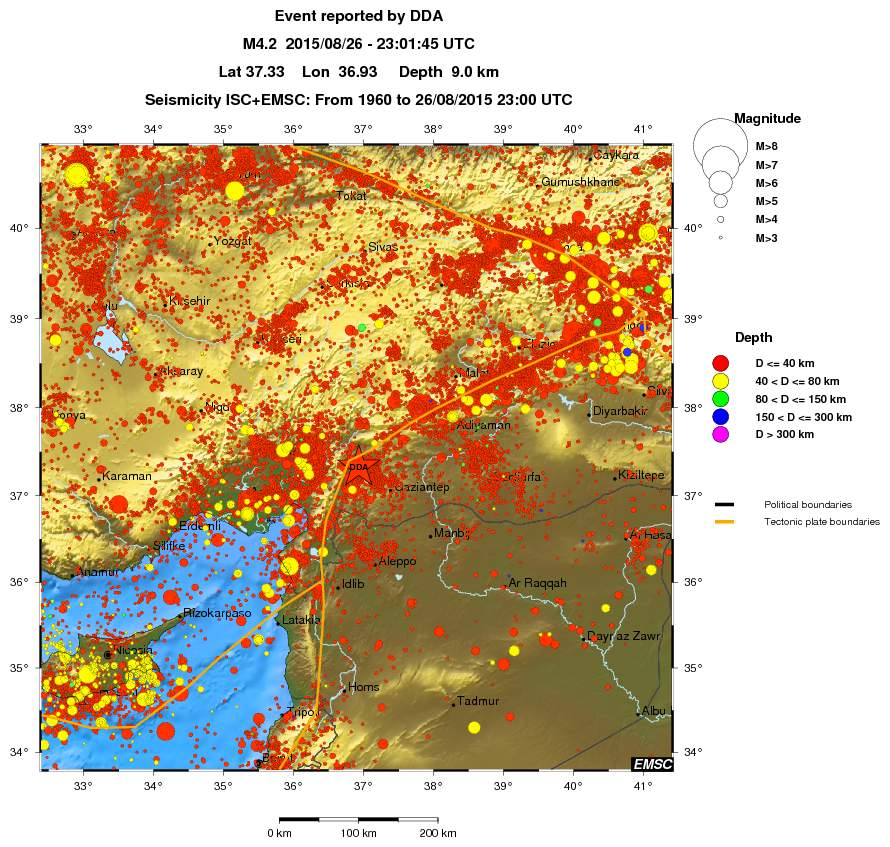 regional historical seismicity