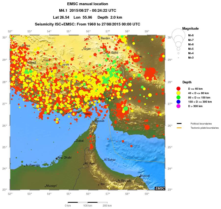 regional historical seismicity