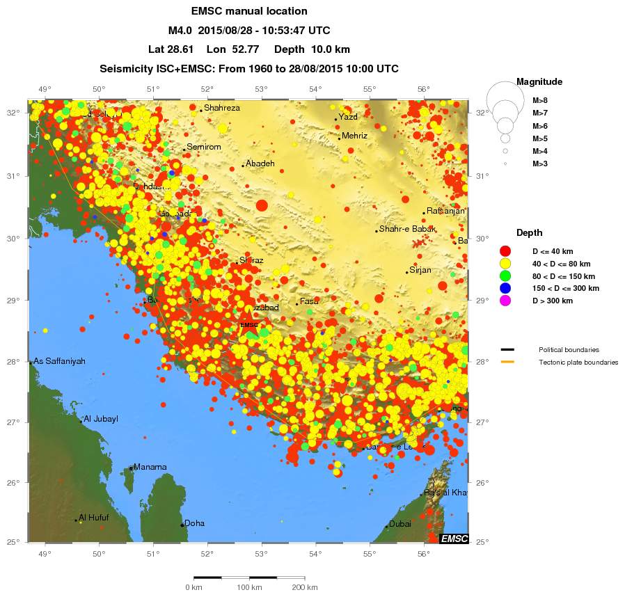 regional historical seismicity