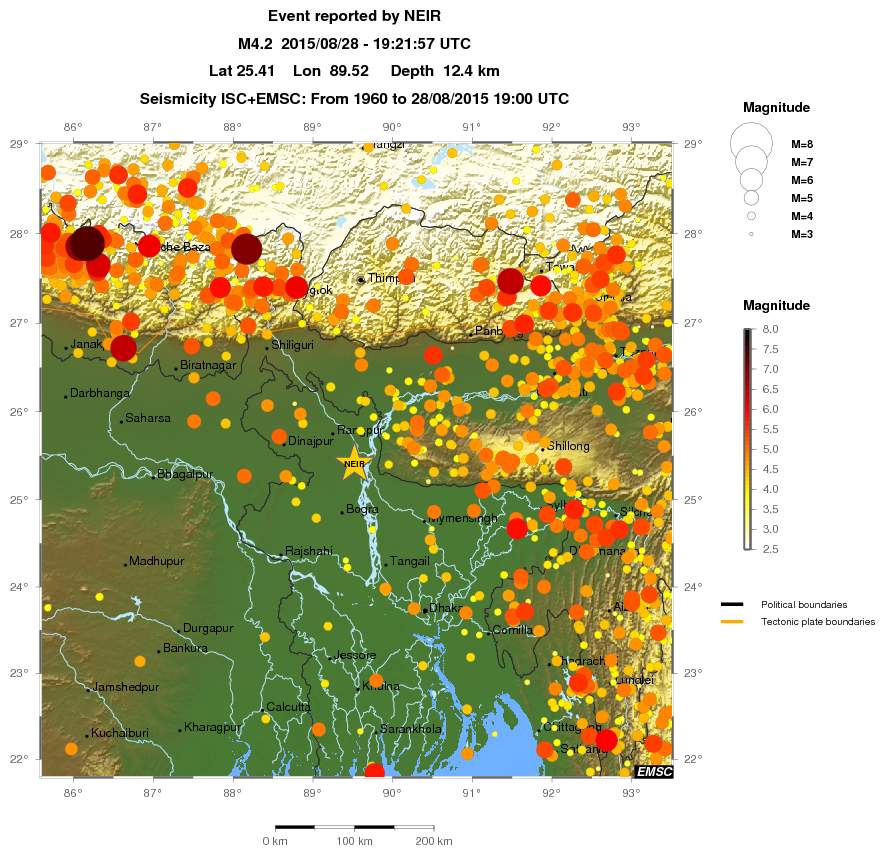 regional magnitude historical seismicity
