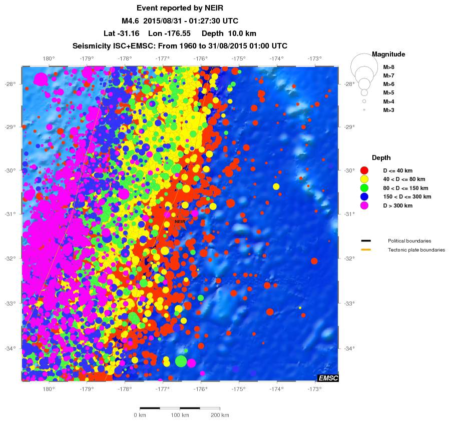 regional historical seismicity