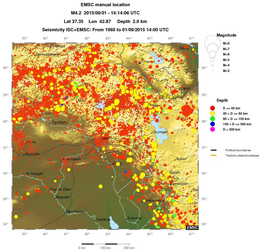 regional historical seismicity