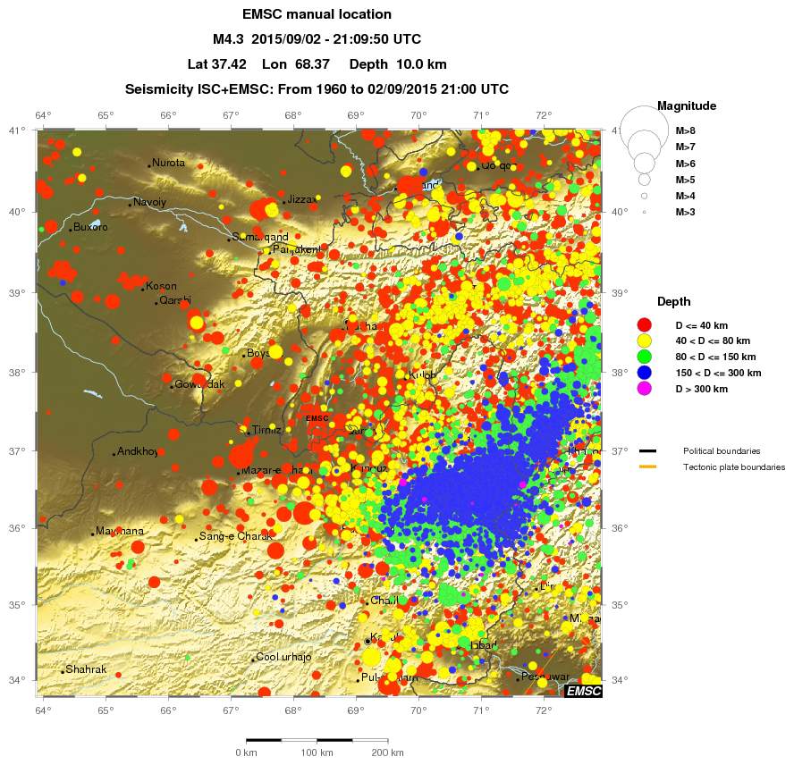 regional historical seismicity