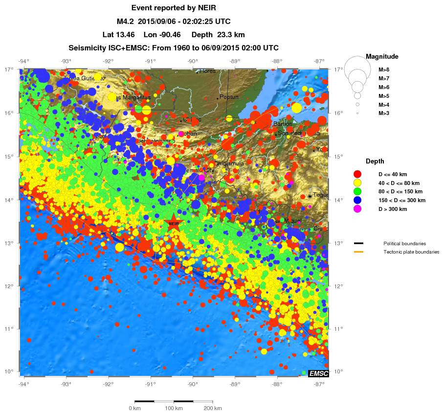 regional historical seismicity