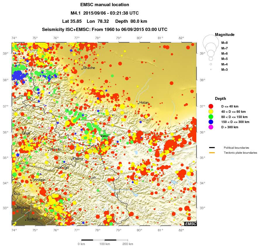 regional historical seismicity