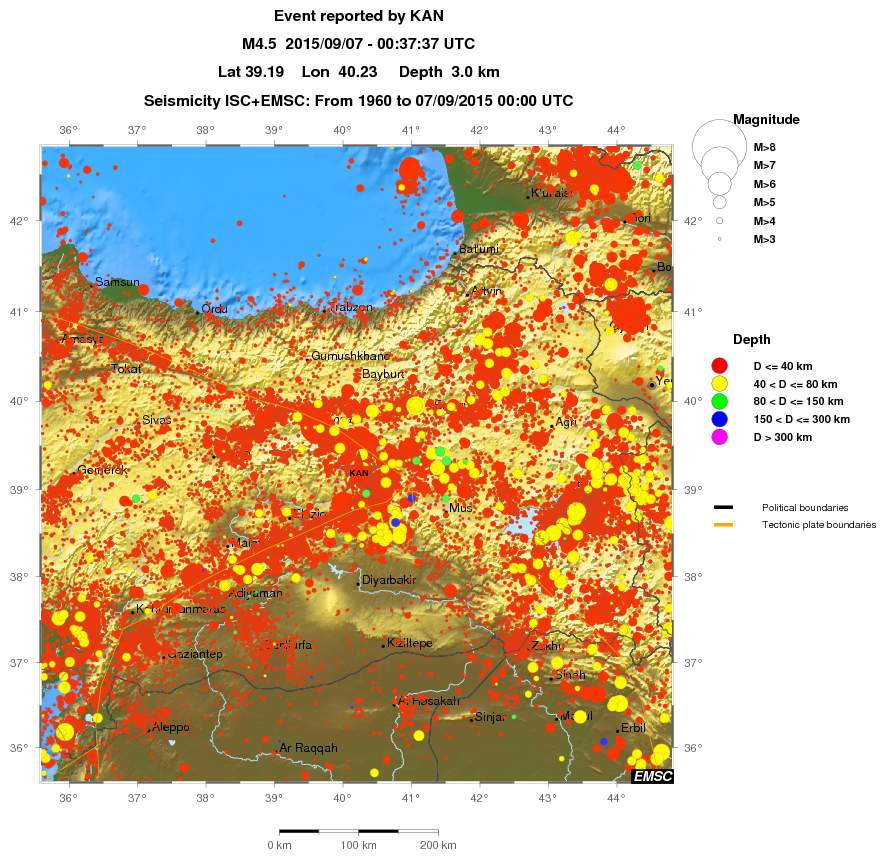 regional historical seismicity