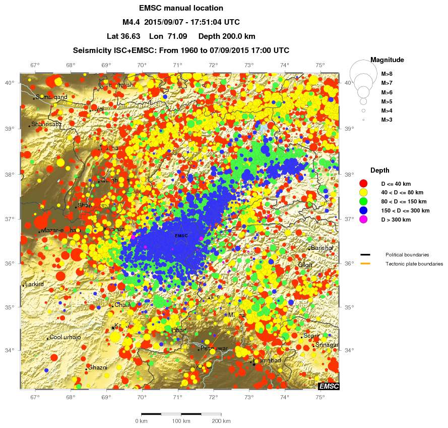 regional historical seismicity