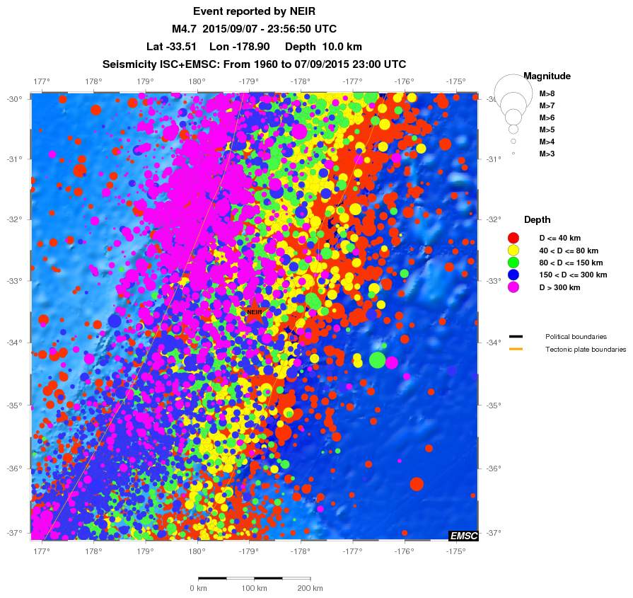 regional historical seismicity
