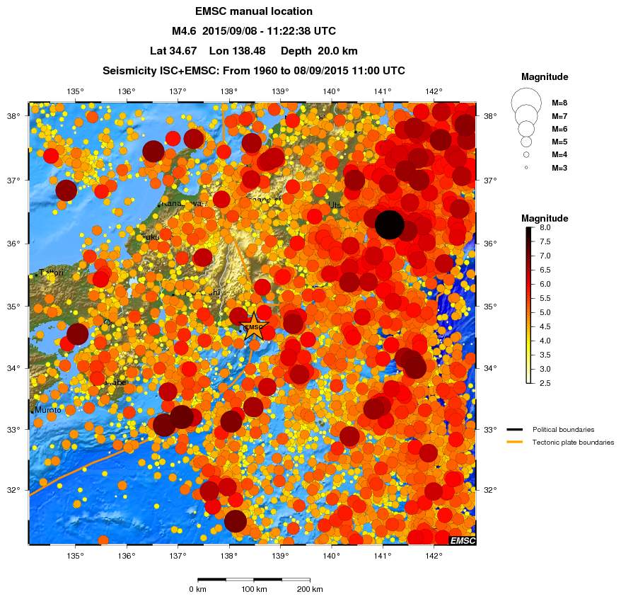 regional magnitude historical seismicity