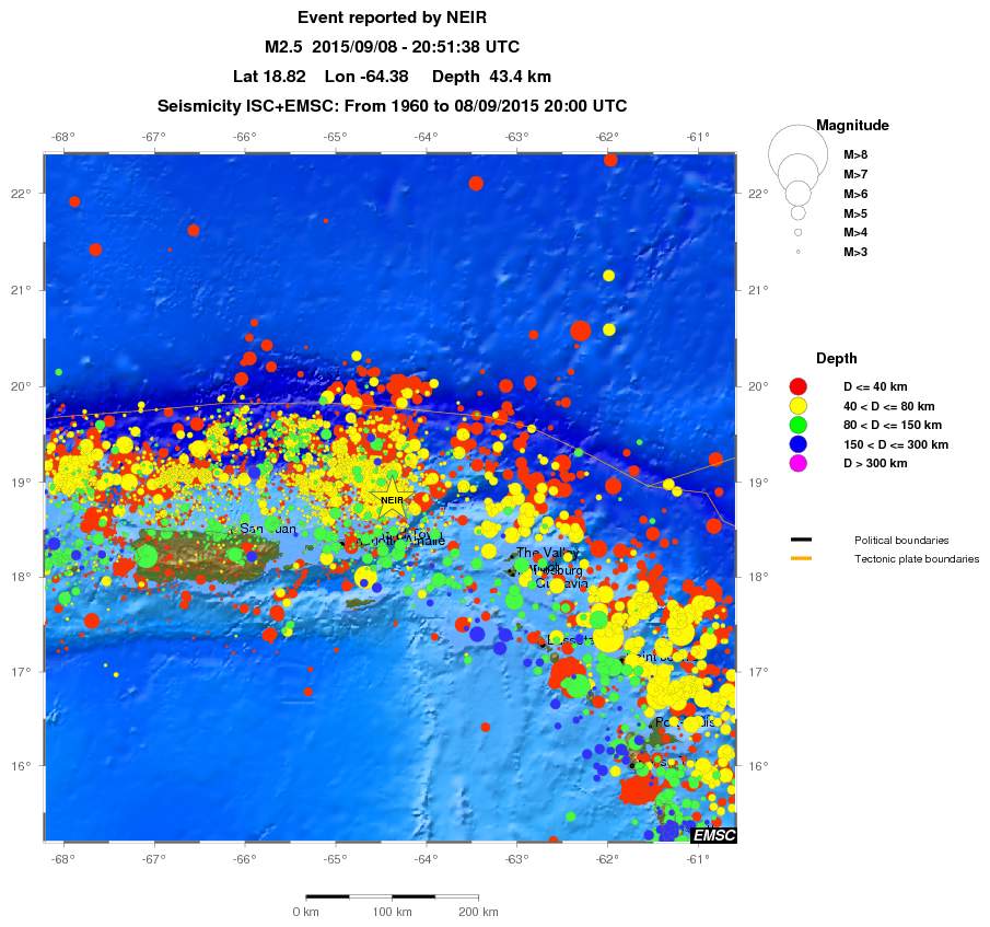 regional historical seismicity