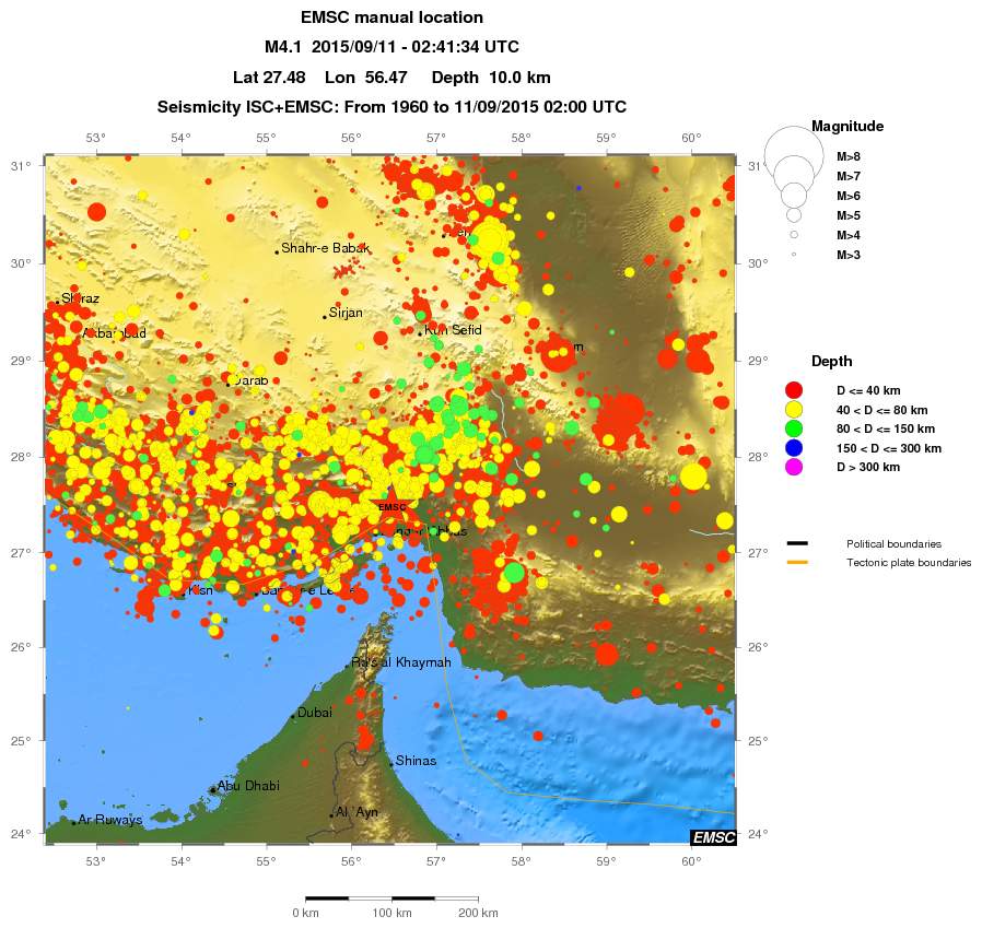 regional historical seismicity