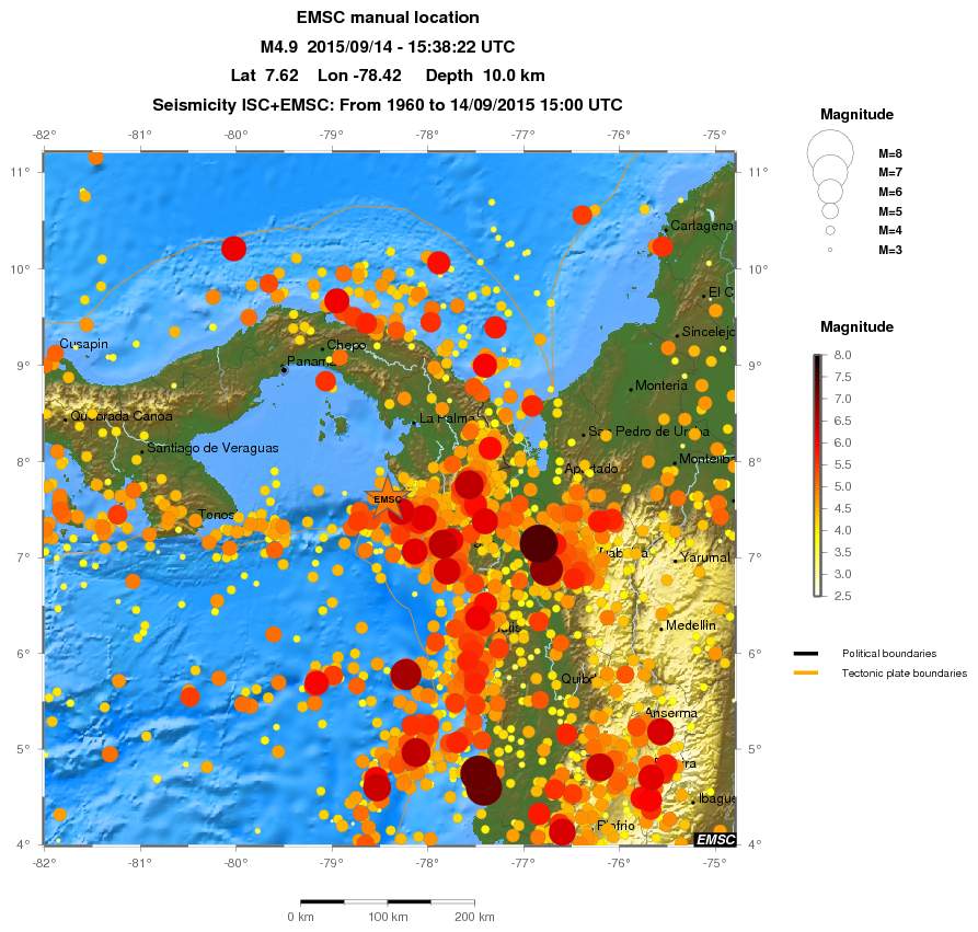 regional magnitude historical seismicity