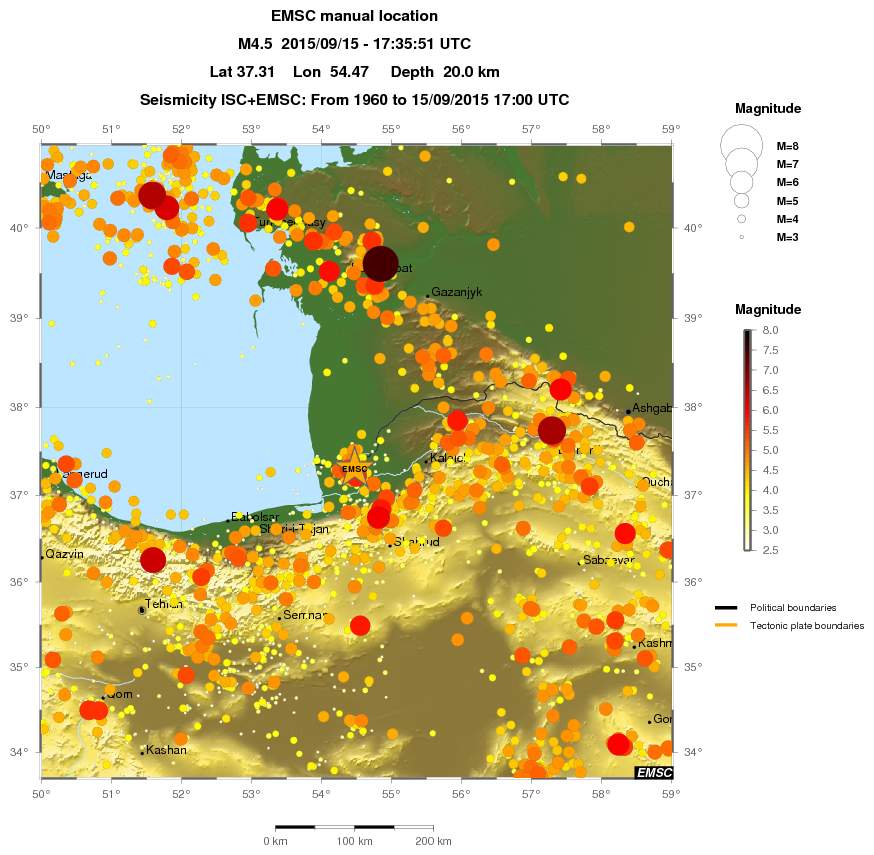 regional magnitude historical seismicity