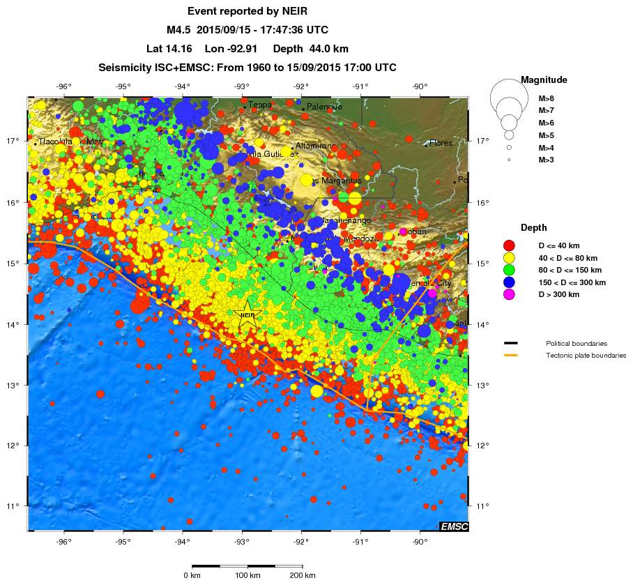 regional historical seismicity