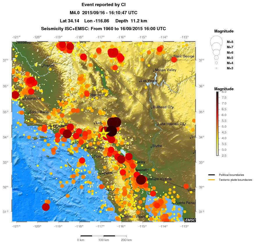 regional magnitude historical seismicity