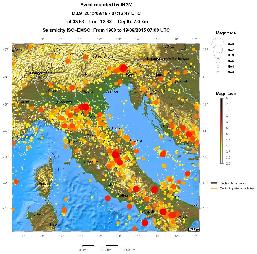 regional magnitude historical seismicity