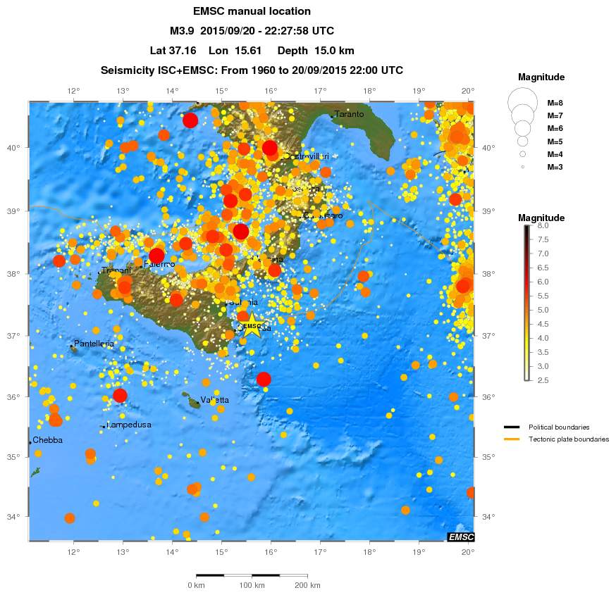 regional magnitude historical seismicity