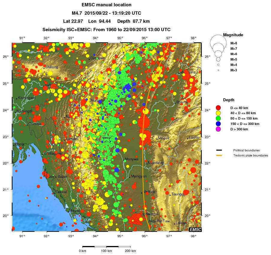 regional historical seismicity