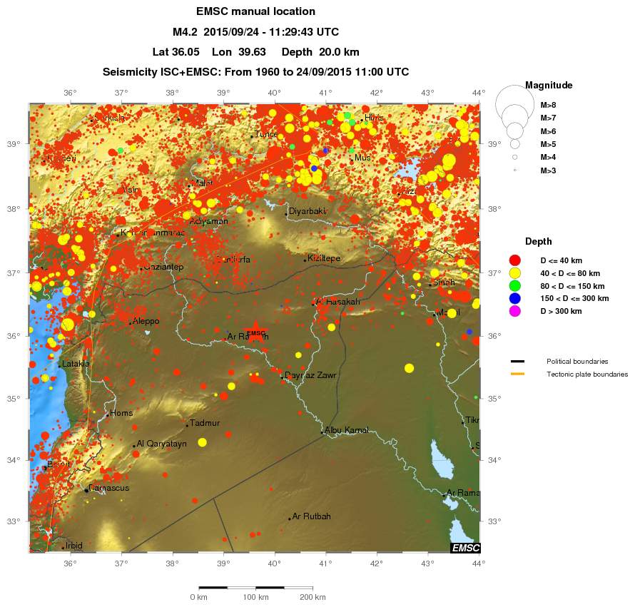 regional historical seismicity