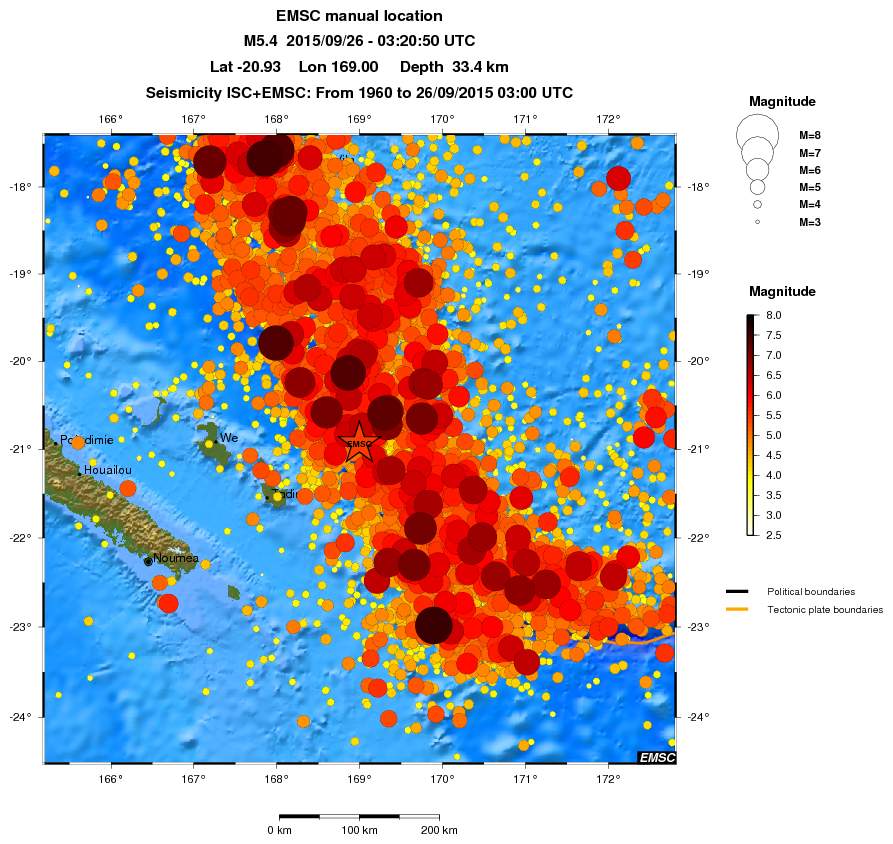 regional magnitude historical seismicity