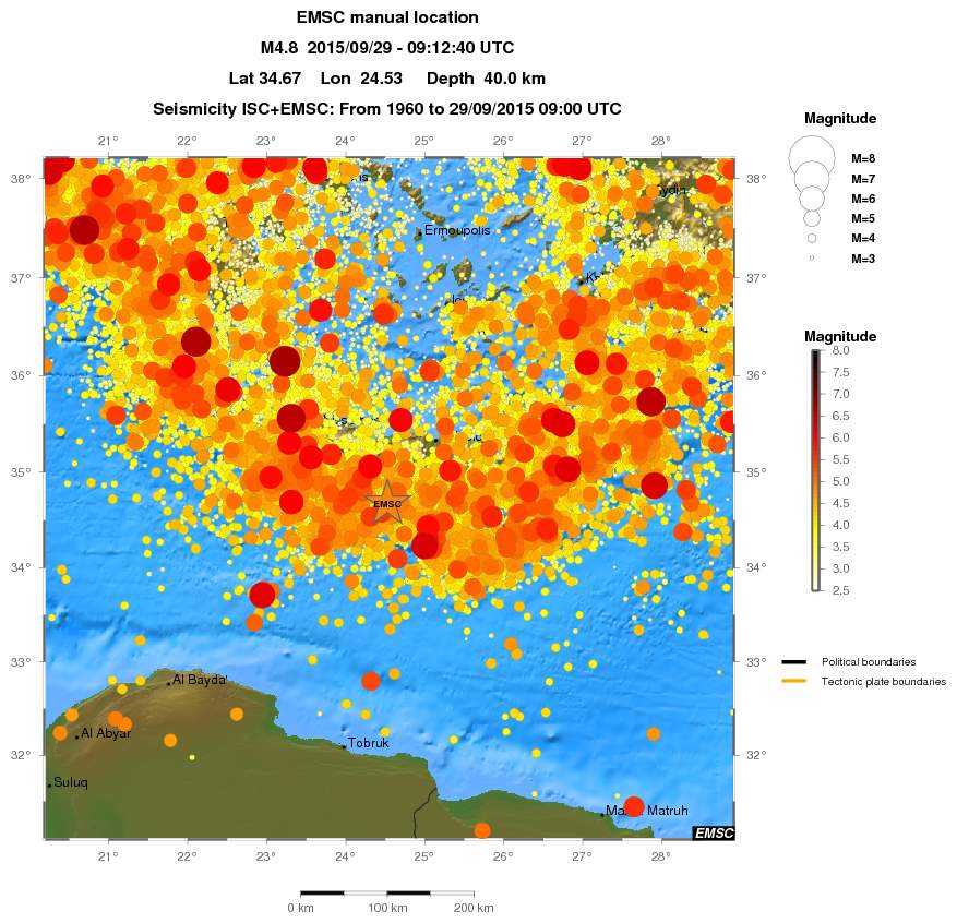 regional magnitude historical seismicity
