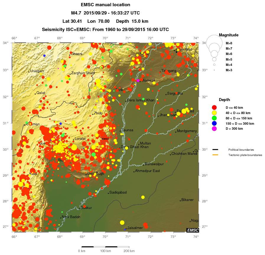 regional historical seismicity