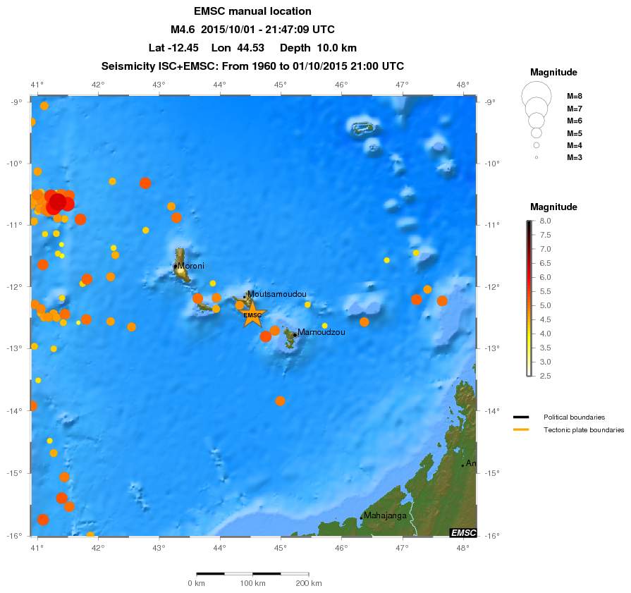 regional magnitude historical seismicity