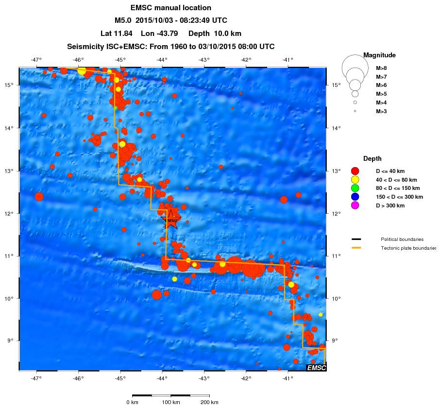 regional historical seismicity