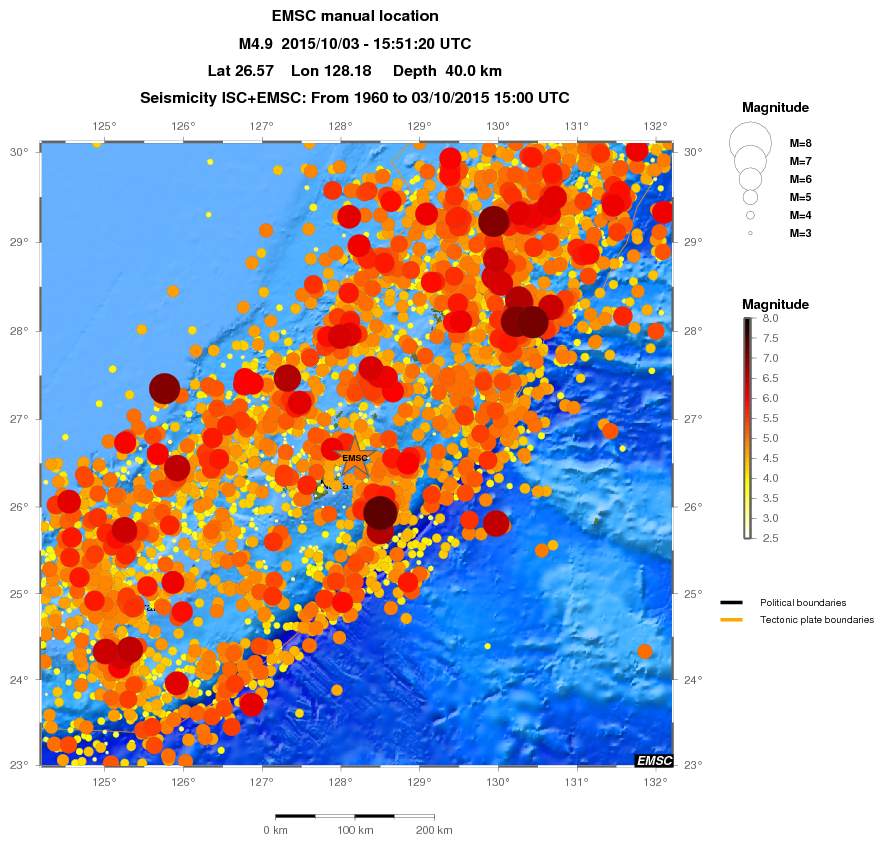 regional magnitude historical seismicity