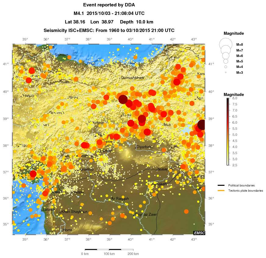 regional magnitude historical seismicity
