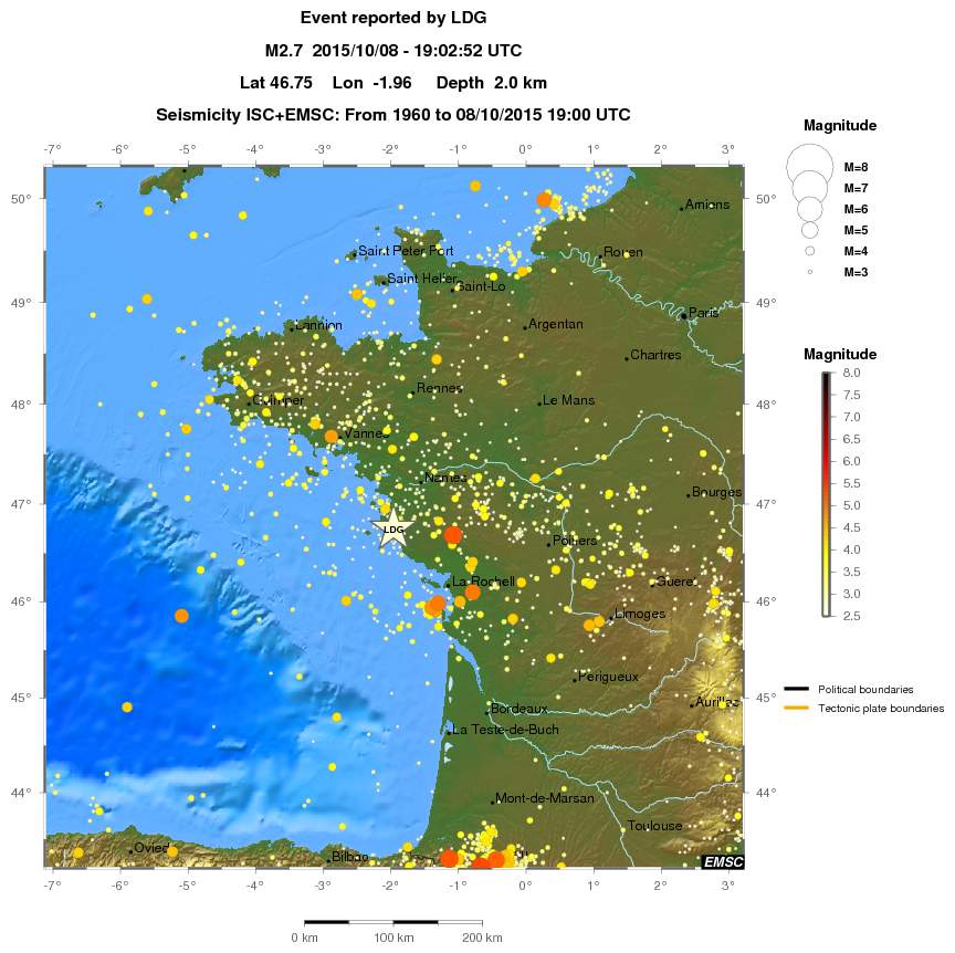 regional magnitude historical seismicity