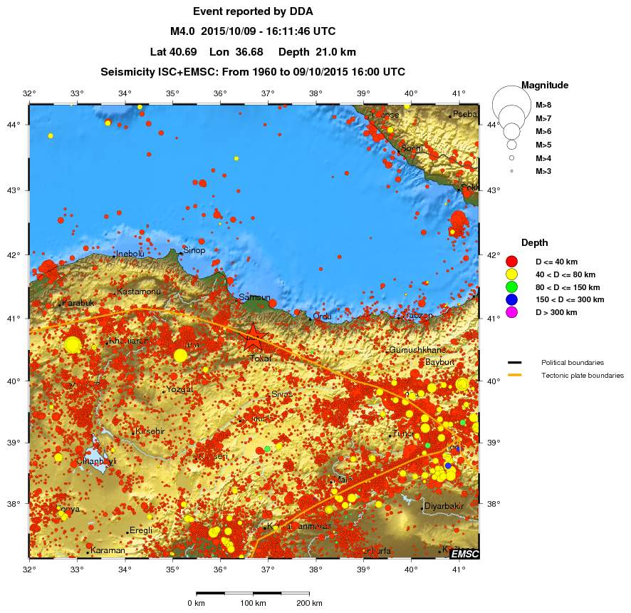 regional historical seismicity