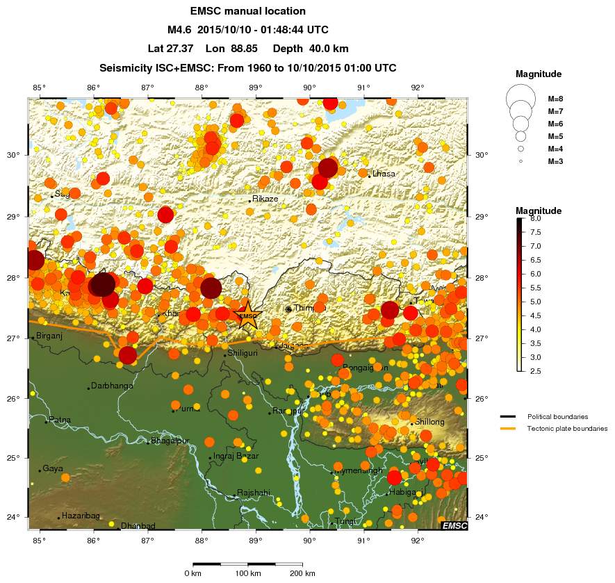 regional magnitude historical seismicity