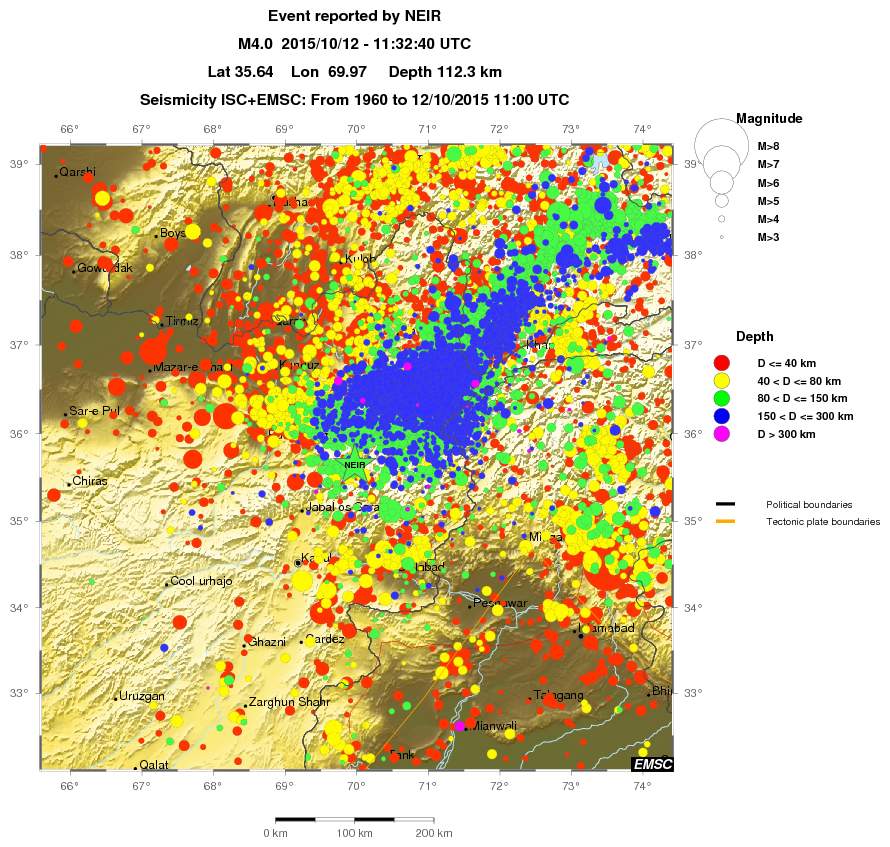 regional historical seismicity