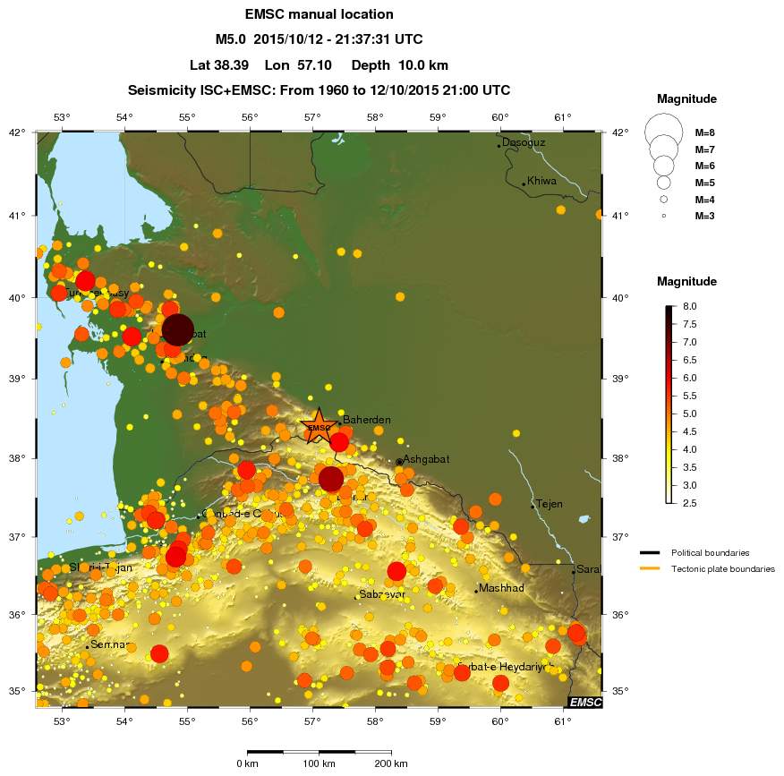 regional magnitude historical seismicity