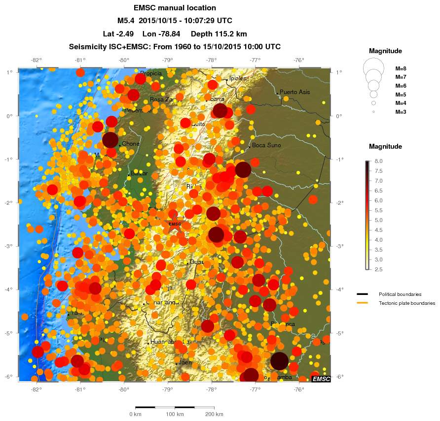 regional magnitude historical seismicity