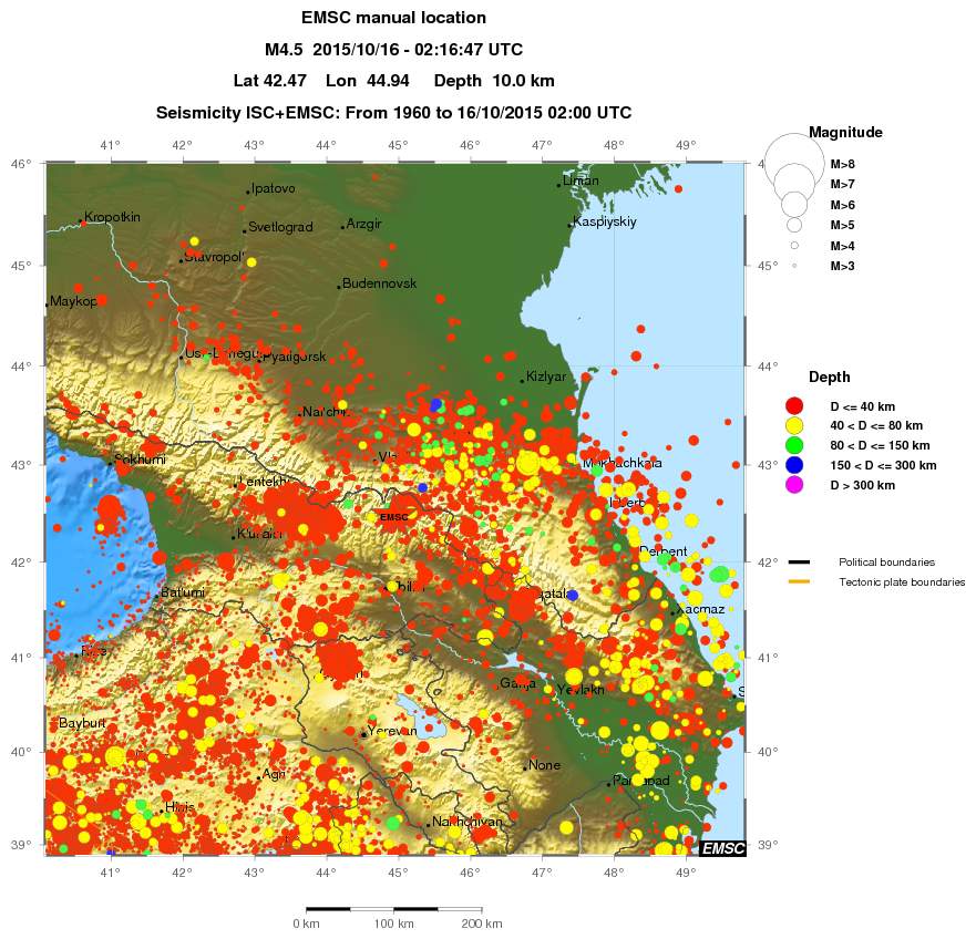 regional historical seismicity